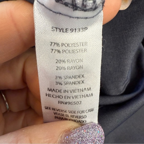 Purple Label Yoga by Healing Hands XLP dark gray scrub pants lots of pockets - Picture 5 of 10